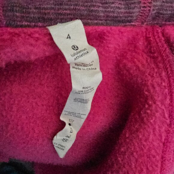 Lululemon Scuba Hoodie *Stripe Heathered Blurred Grey Paris Pink Microstripe - Picture 7 of 13